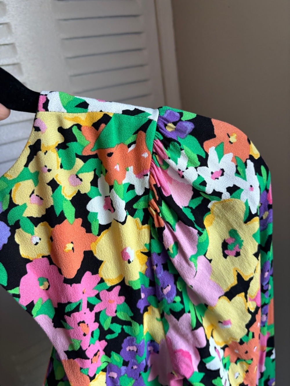 AFRM Floral Cut-Out Mini Dress Open Back Long Sleeve Size S Spring Summer - Picture 10 of 13